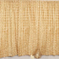 Champagne satin rosette event curtain drapes backdrop panel.