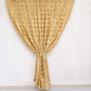 Champagne satin rosette event curtain drapes backdrop panel. #whtbkgd