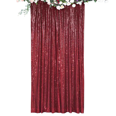 Elevate Your Event with the Burgundy Sequin Drapes