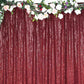 8ftx8ft Burgundy Sequin Event Curtain Drapes, Backdrop Event Panel