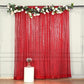 8ftx8ft Red Sequin Photography Booth Backdrop Semi-Sheer Curtain