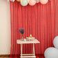 8ftx8ft Red Sequin Photography Booth Backdrop Semi-Sheer Curtain
