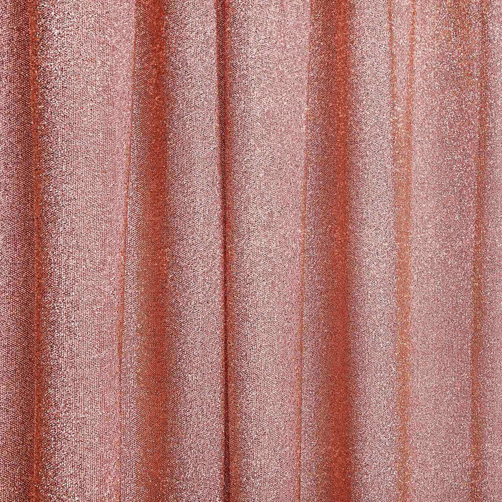 Rose gold metallic shimmer tinsel backdrop curtain drapes.