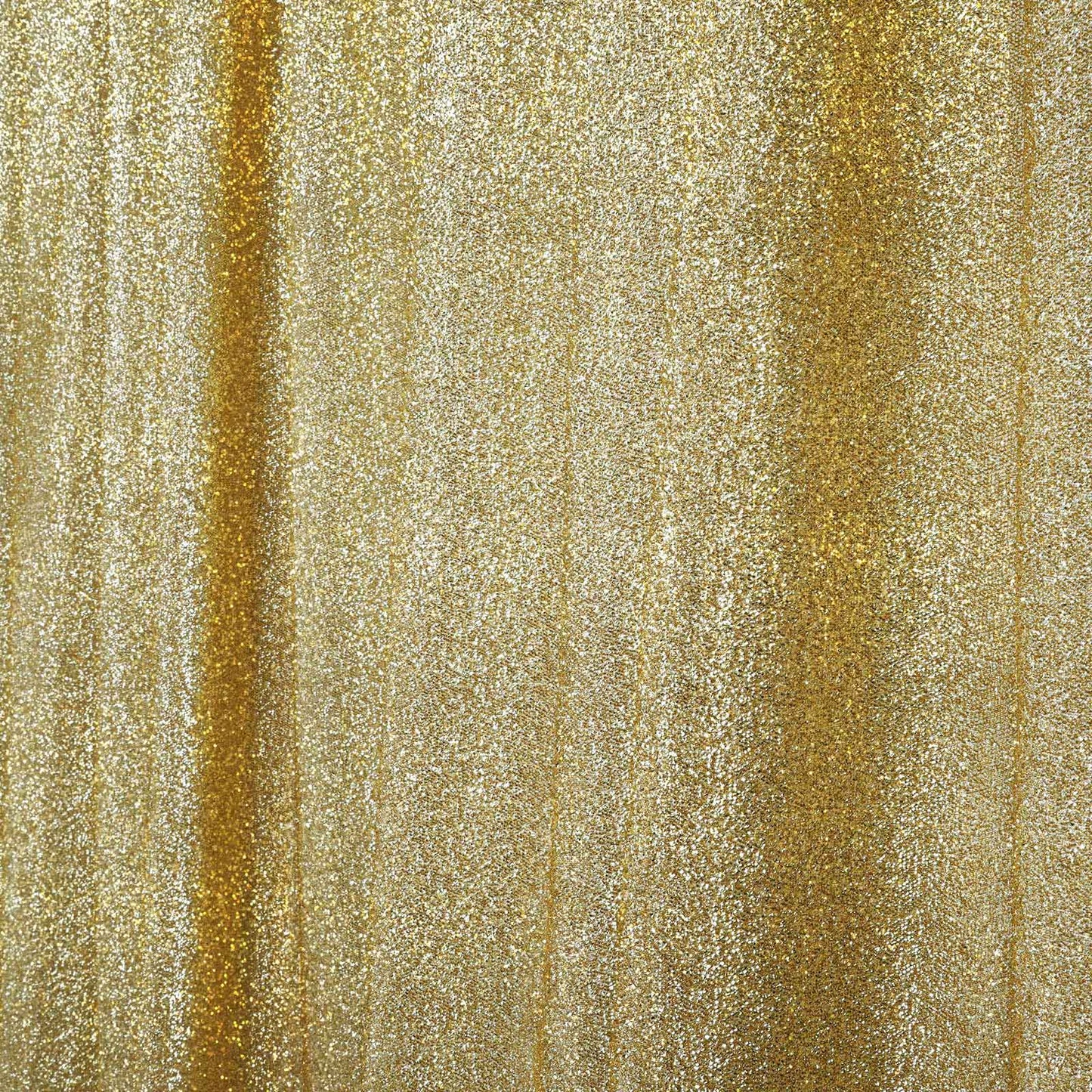 Champagne metallic shimmer tinsel event curtain drapes backdrop panel.