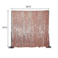 Blush sequin event curtain drapes, 20ft x 10ft backdrop panel.