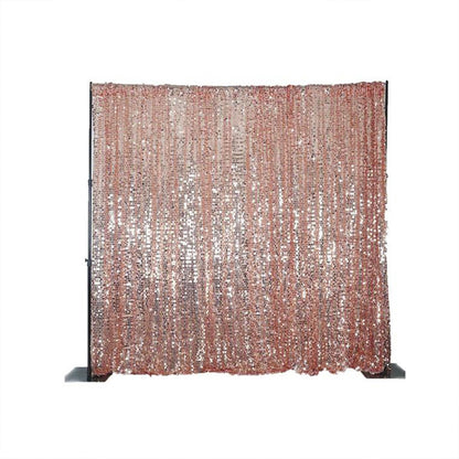 Blush sequin event curtain drapes backdrop panel for parties and events.