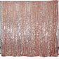Blush sequin backdrop curtain drapes for events.