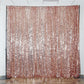 Blush sequin backdrop curtain drapes for events, 20ft x 10ft.