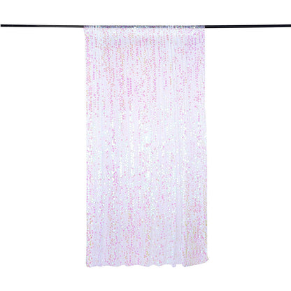 Iridescent big payette sequin event curtain drapes backdrop panel.