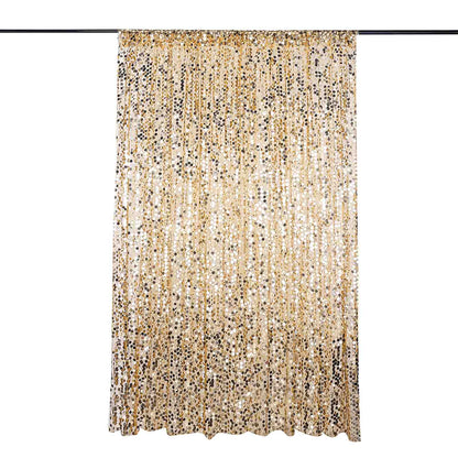 Gold 8 Feet x 8 Feet Big Payette Sequin Fabric Photography Booth Backdrop