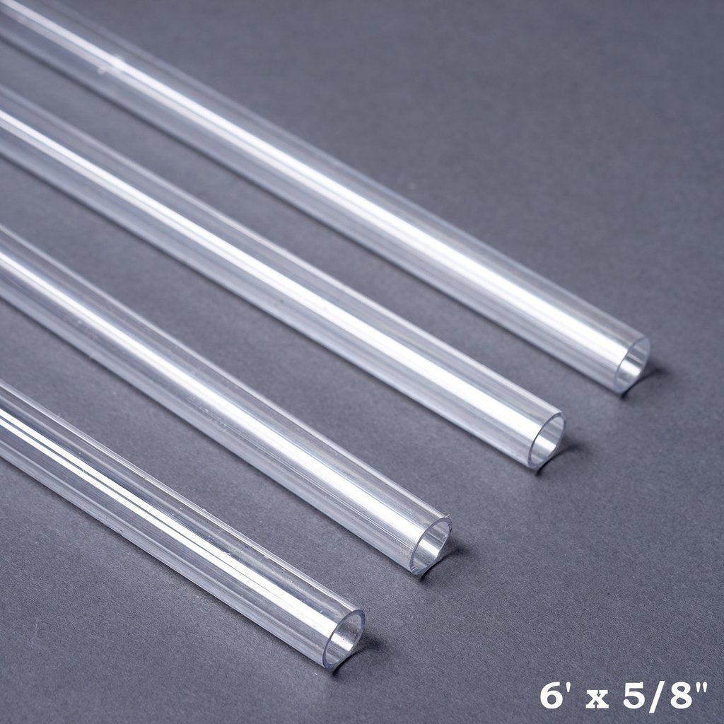 Clear ceiling drape rods and stainless steel hardware kit.