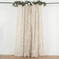8ftx8ft Beige 3D Leaf Petal Taffeta Event Curtain Drapes, Backdrop Event Panel With Rod Pocket