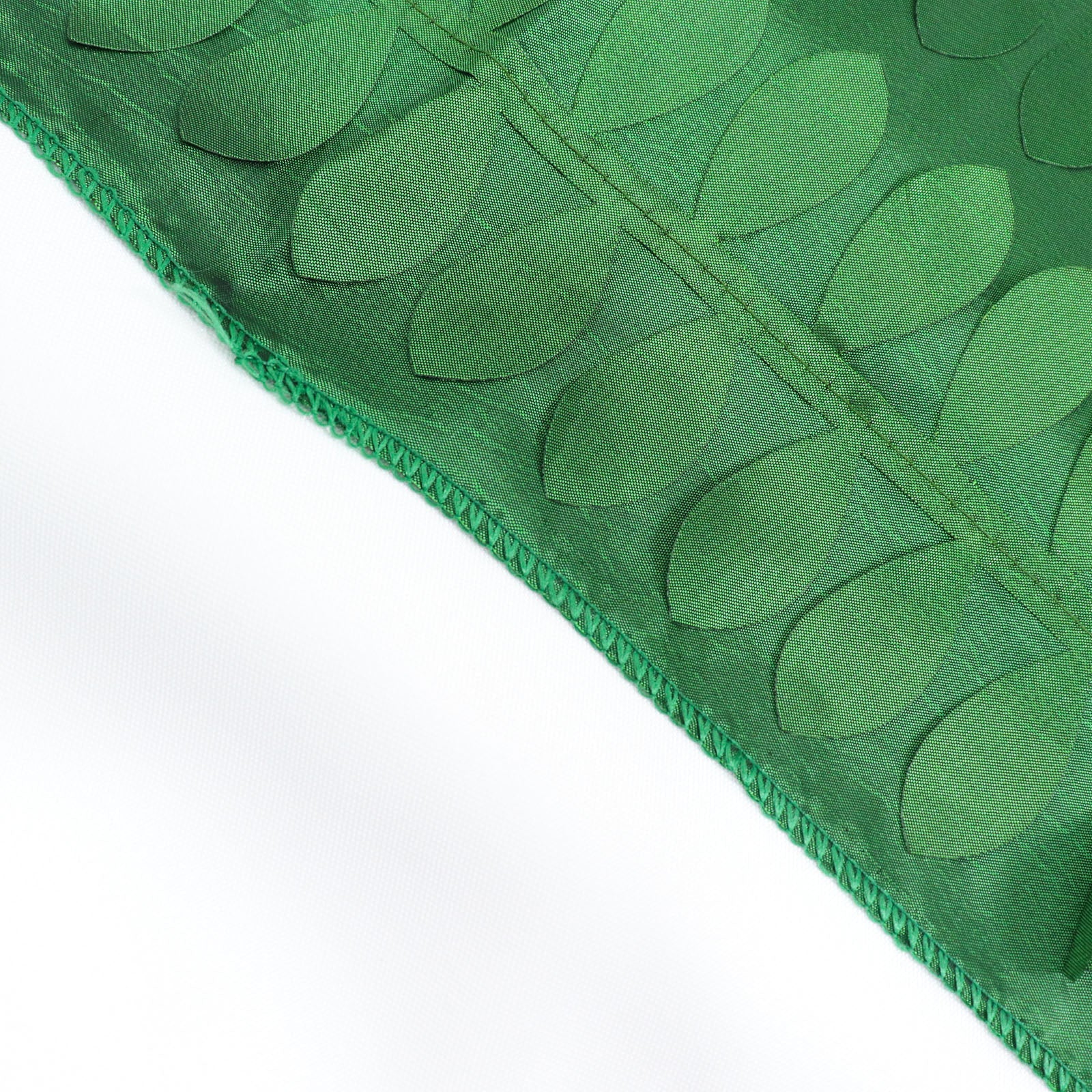8ftx8ft green 3D leaf petal taffeta event curtain drapes, backdrop panel.