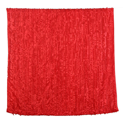 8ftx8ft red 3D leaf petal taffeta event curtain drapes backdrop panel