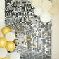 10sq.ft Ritzy Silver Sequin Shimmer Wall Backdrop Panels, Round Sequin Party Backdrop - 10 Panels