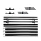 Black 10ft DIY triple cross bars and mounting brackets for backdrop stands.