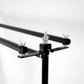 Black 10ft DIY triple cross bars and mounting brackets for backdrop stands.
