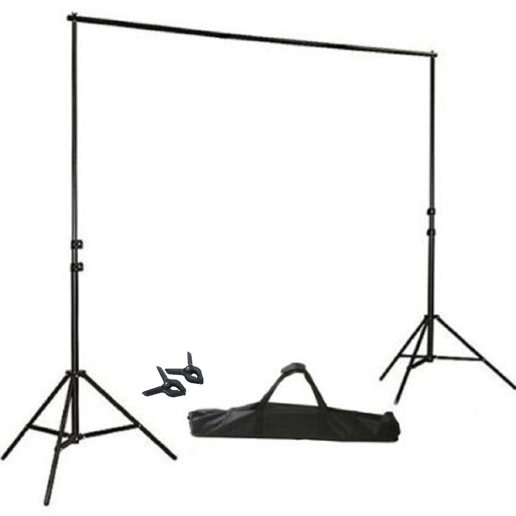 8ftX10ft Metal Adjustable Photography Backdrop Stand Kit and FREE Clips