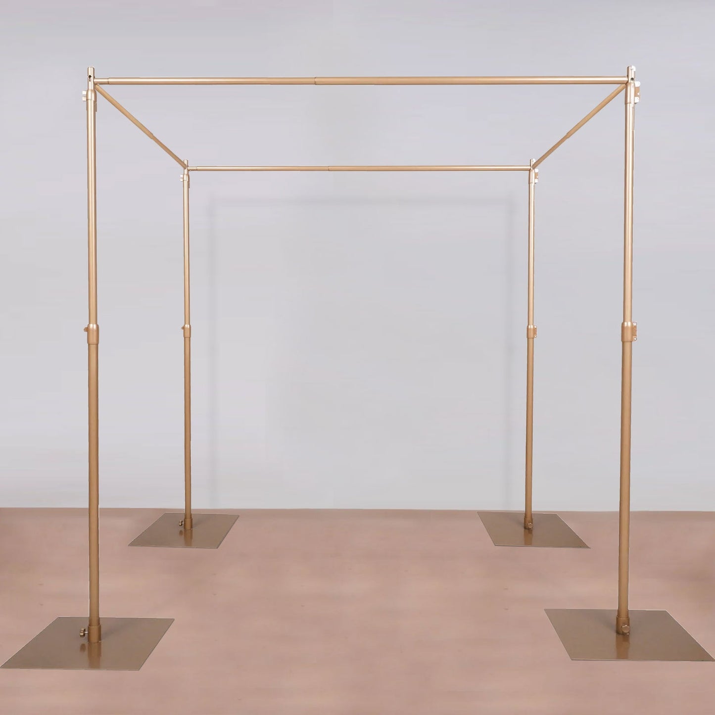 Gold 10 Feet Backdrop Stands With Steel Stands Base Supports
