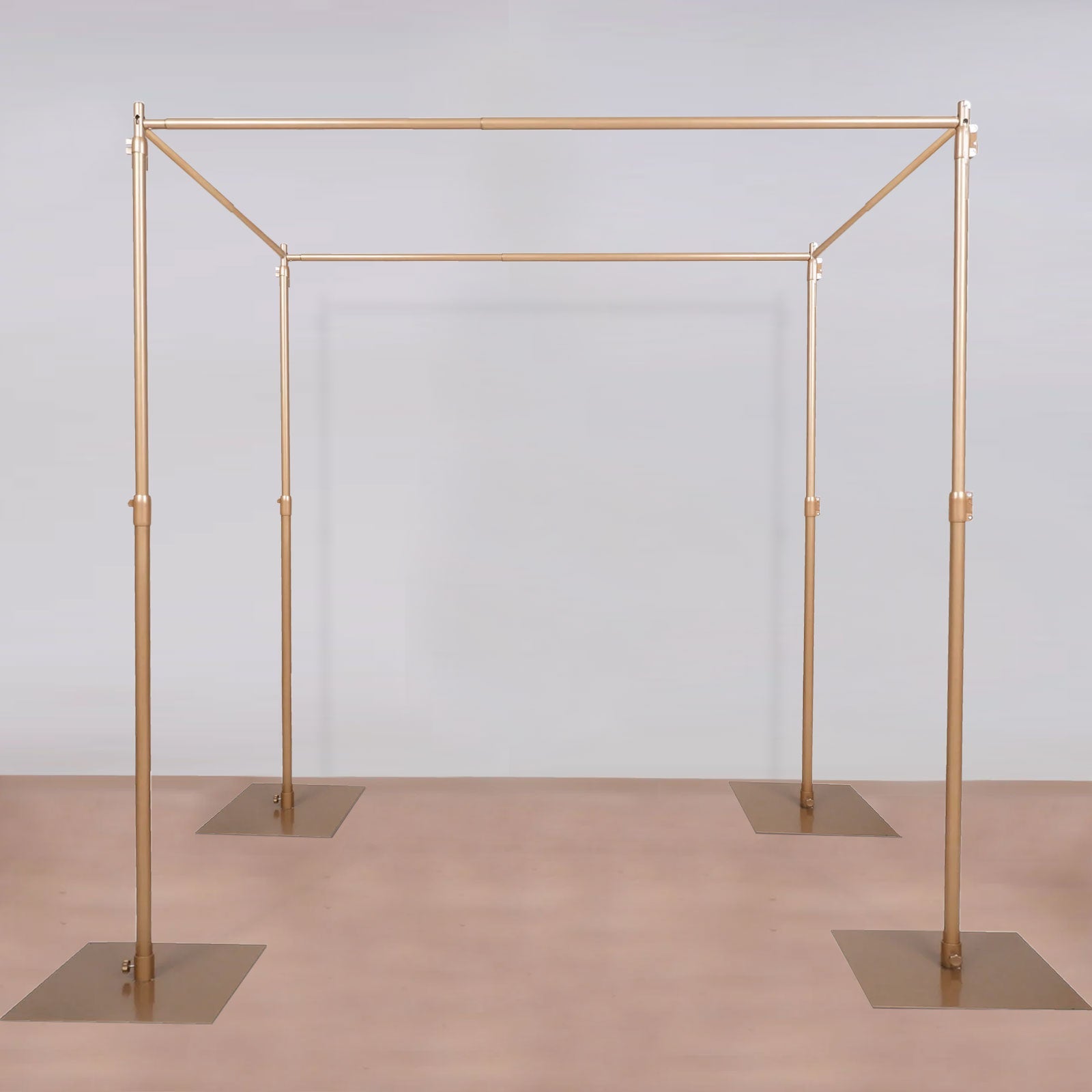 Gold 10 Feet Backdrop Stands With Steel Stands Base Supports