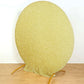 7.5ft Champagne Metallic Shimmer Tinsel Spandex Round Backdrop, 2-Sided Wedding Arch Cover