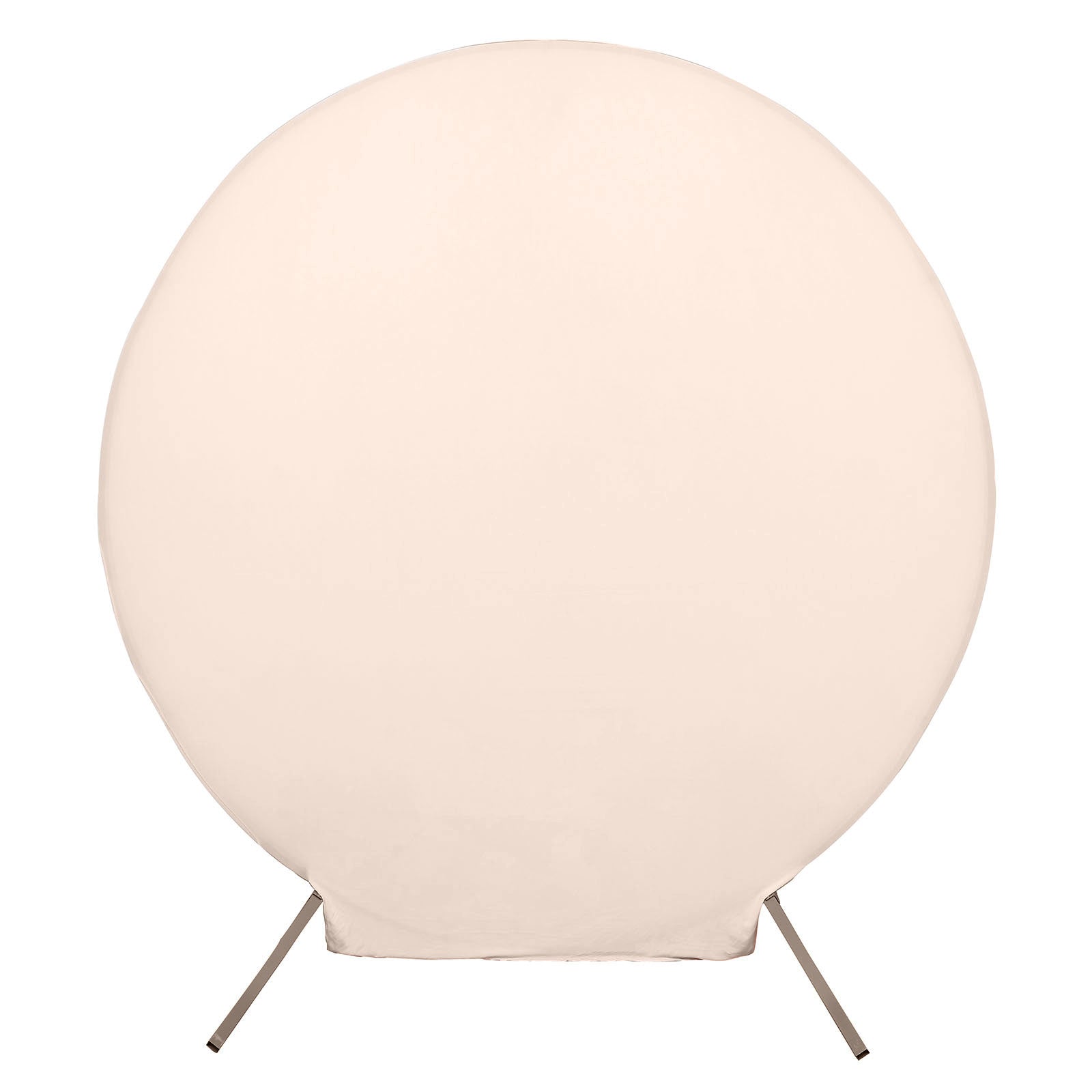 Round Spandex 7.5 Feet Matte Blush & Rose Gold Wedding Stand Cover