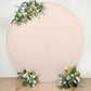 7.5ft Matte Blush Round Spandex Fit Wedding Backdrop Stand Cover