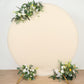 7.5ft Matte Beige Round Spandex Fit Wedding Backdrop Stand Cover