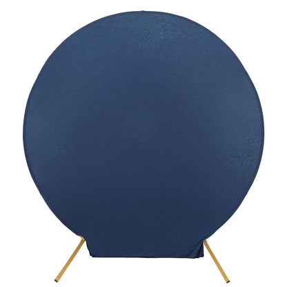 Round Spandex 7.5 Feet Matte Navy Blue Wedding Stand Cover