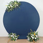 7.5ft Matte Navy Blue Round Spandex Fit Wedding Backdrop Stand Cover