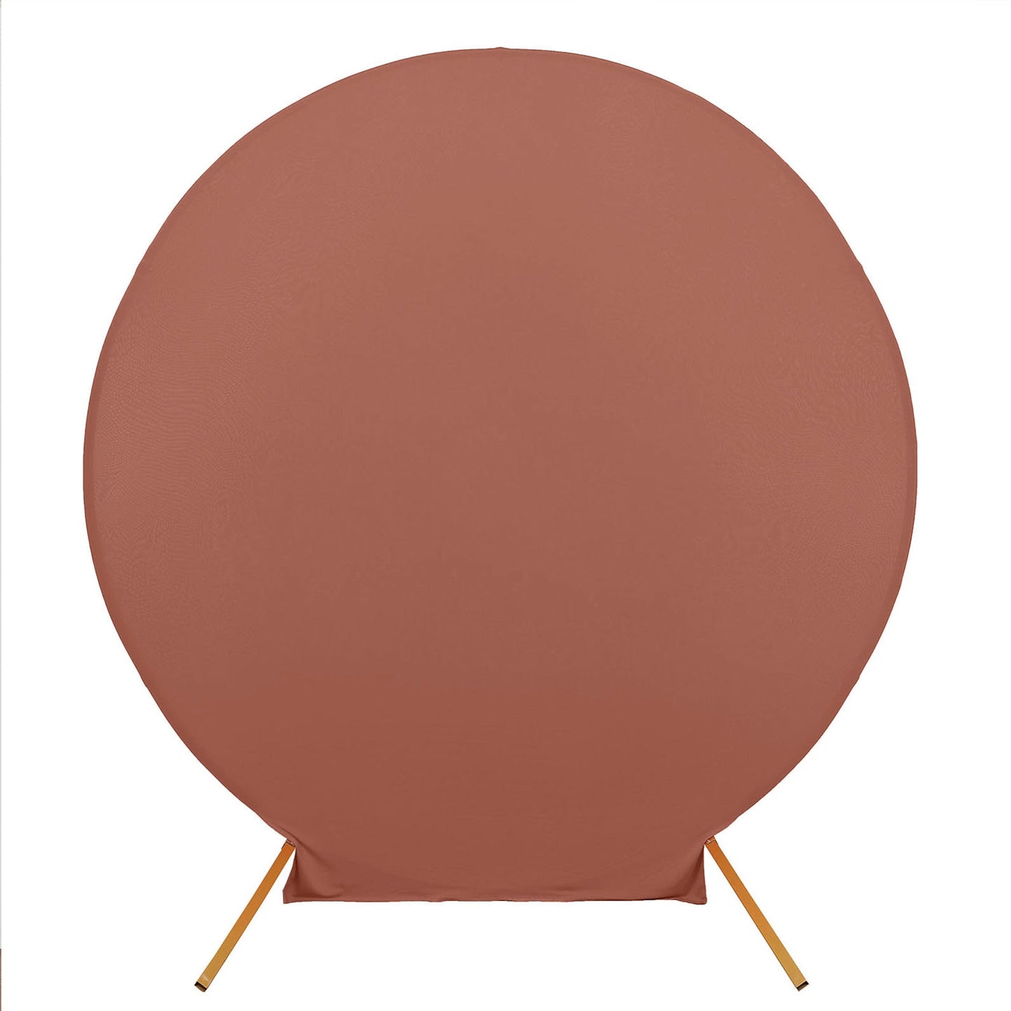 7.5ft Terracotta Round Spandex Fit Wedding Backdrop Stand Cover