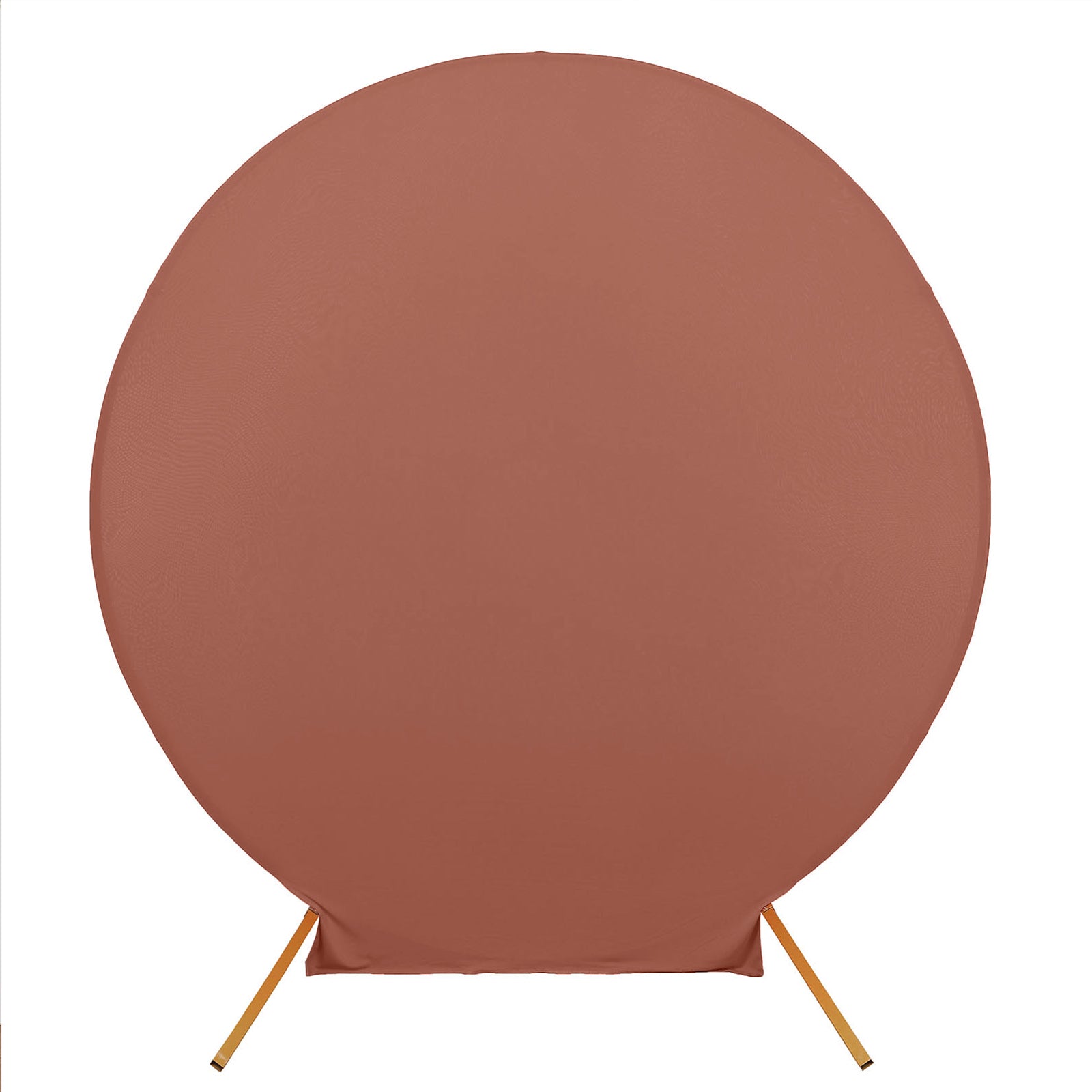 7.5ft Terracotta Round Spandex Fit Wedding Backdrop Stand Cover