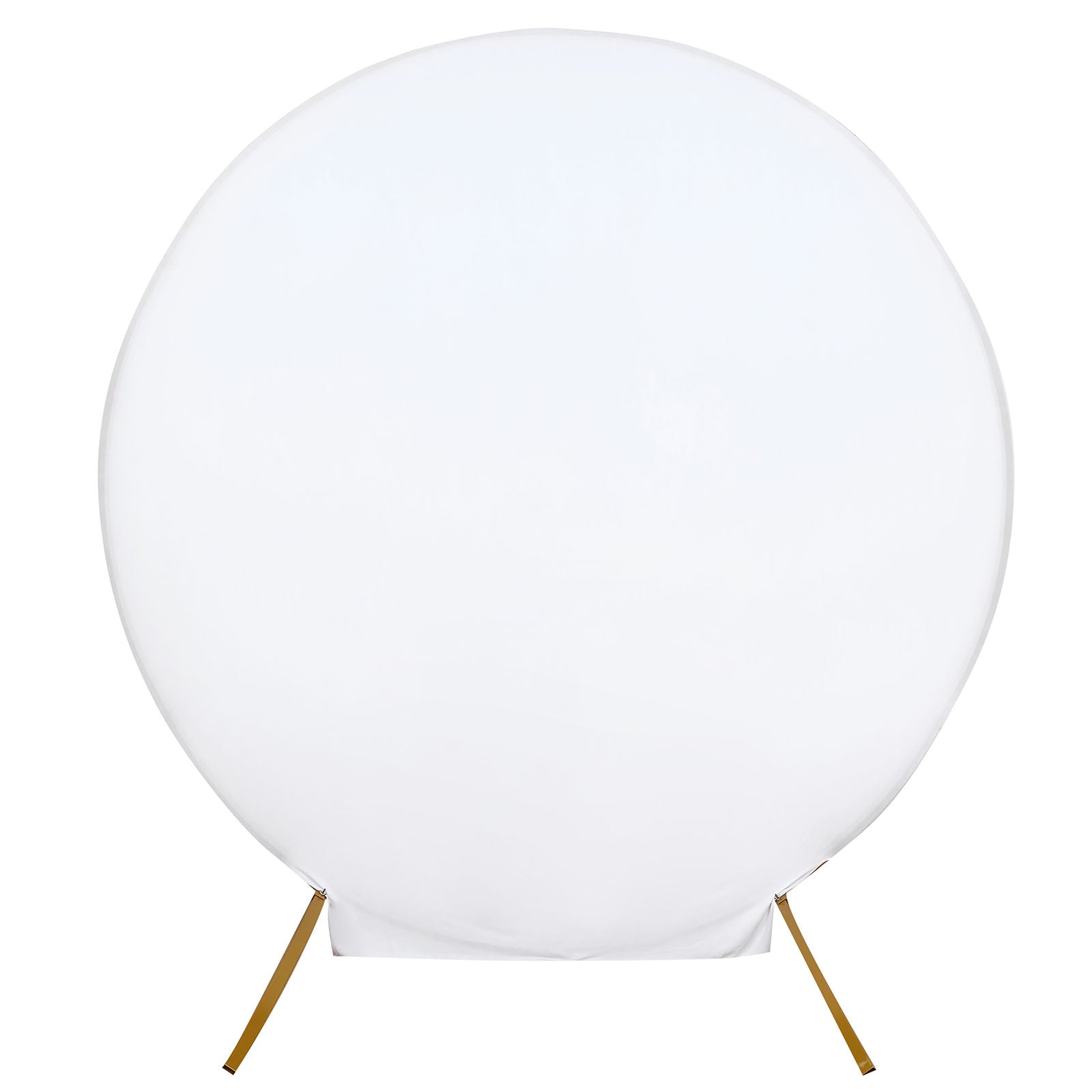 7.5ft White Round Spandex Fit Wedding Backdrop Stand Cover#whtbkgd