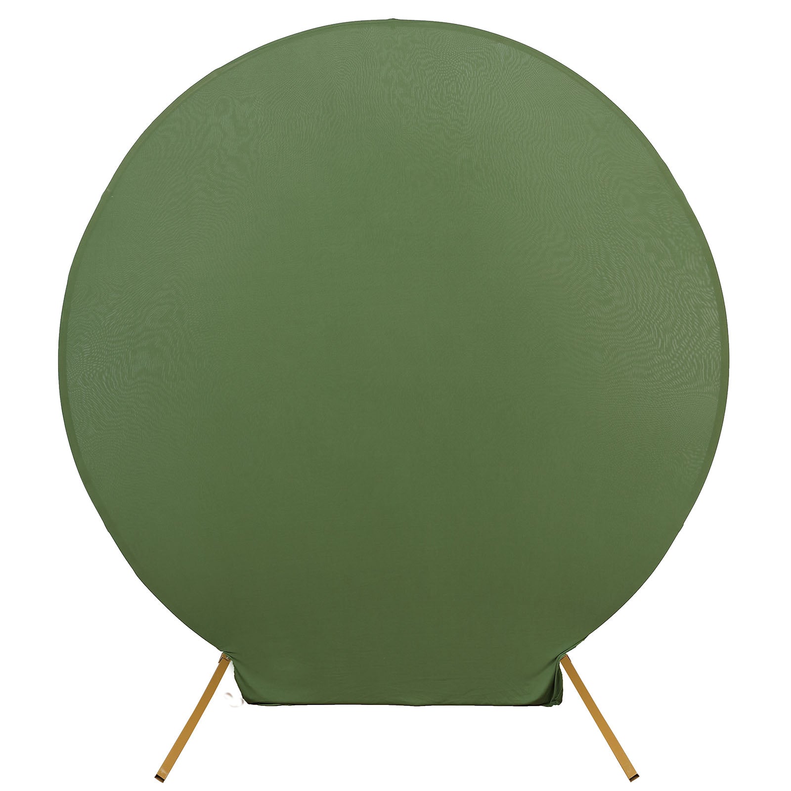 2 Sided Round Spandex 7.5 Feet Matte Olive Green Wedding Stand Cover