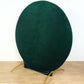 7.5ft emerald green soft velvet round wedding arch cover