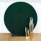 7.5ft emerald green velvet round wedding arch cover