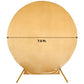 Champagne soft velvet round wedding arch cover, 7.5ft in size.
