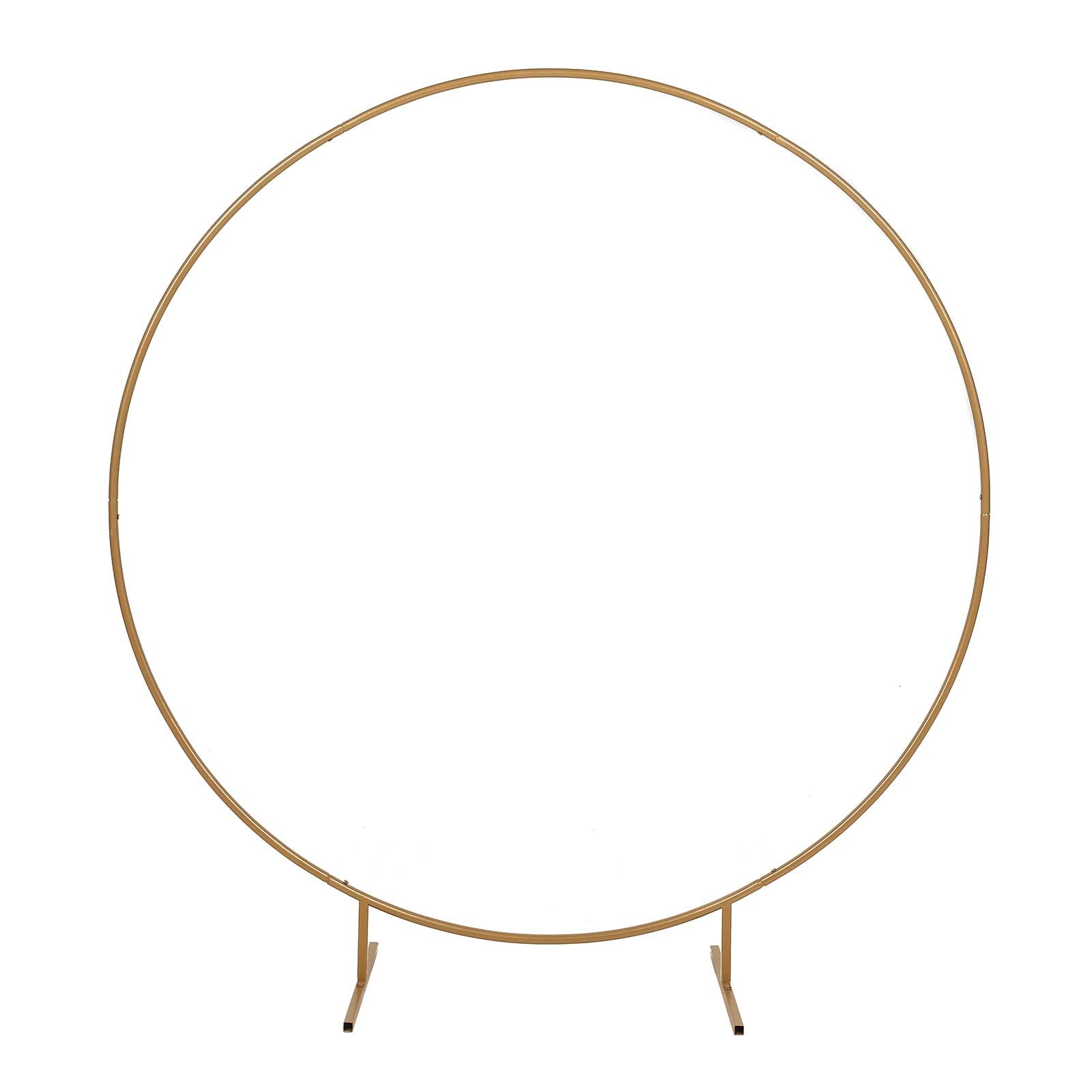 Gold Metal Round Arch Balloon Circle Flower Frame Backdrop Stand - 4 Feet
