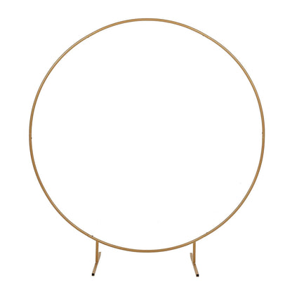 Gold Metal Round Arch Balloon Circle Flower Frame Backdrop Stand - 4 Feet