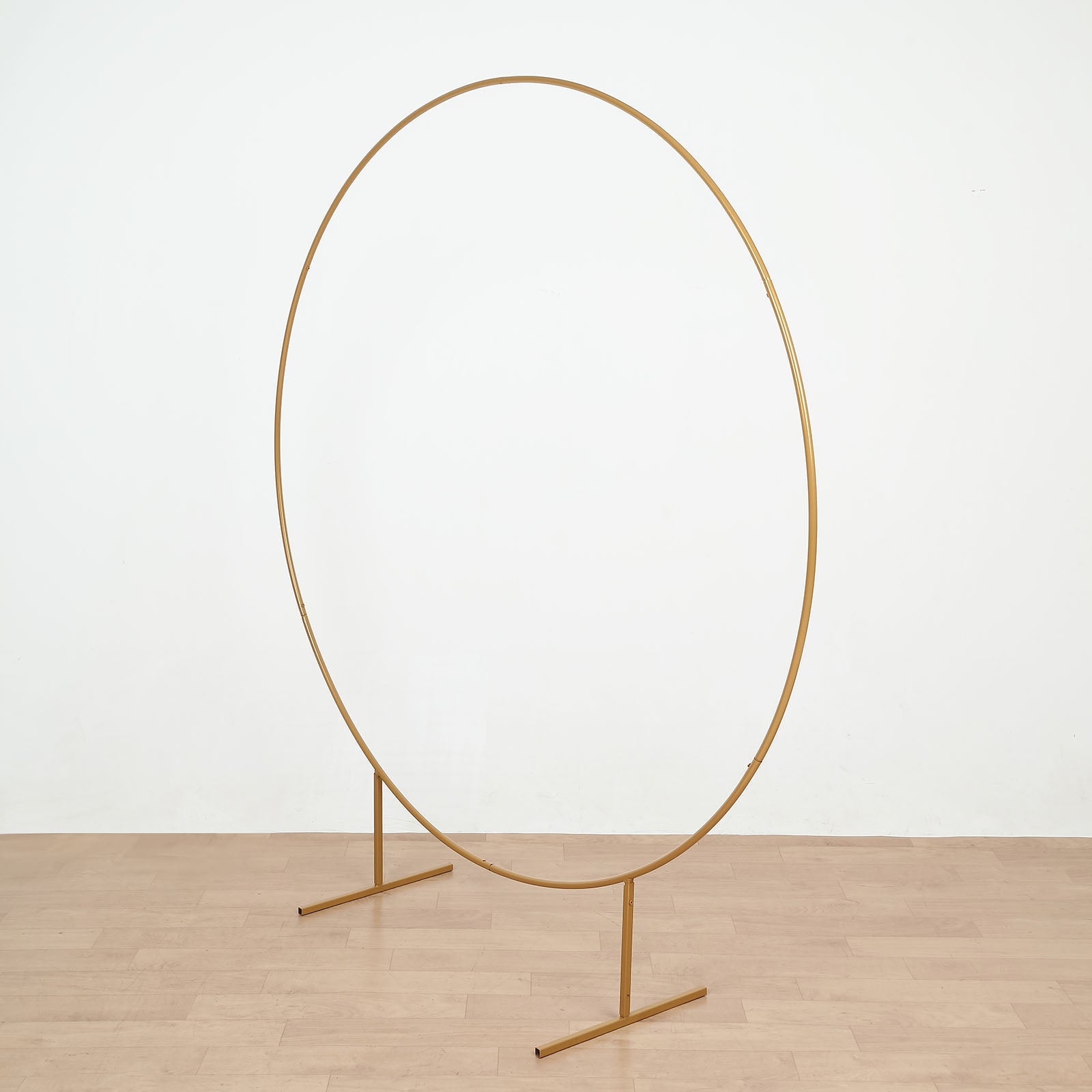 Floral Balloon Garland Hoop In Gold 6.5 Feet