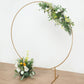 Metal Floral Balloon Garland Hoop In Gold 6.5 Feet