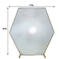 8ftx7ft Metallic Silver Sparkle Sequin Hexagon Wedding Arch Cover, Shiny Backdrop Stand Cover