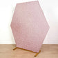 Rose gold metallic shimmer hexagon backdrop for weddings.
