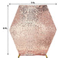 Rose gold sequin hexagon wedding arch cover, 8ft x 7ft.