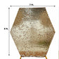 Gold hexagon sequin wedding arch cover, 8ft x 7ft, sparkly design.