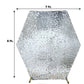 Silver sequin hexagon wedding arch cover, 8ft x 7ft.