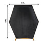 8ftx7ft Black 2-Sided Spandex Fit Hexagon Wedding Arch Backdrop Cover