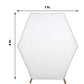 8ftx7ft White 2-Sided Spandex Fit Hexagon Wedding Arch Backdrop Cover