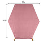 8ftx7ft Dusty Rose Soft Velvet Fitted Hexagon Wedding Arch Cover