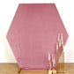 8ftx7ft Dusty Rose Soft Velvet Fitted Hexagon Wedding Arch Cover
